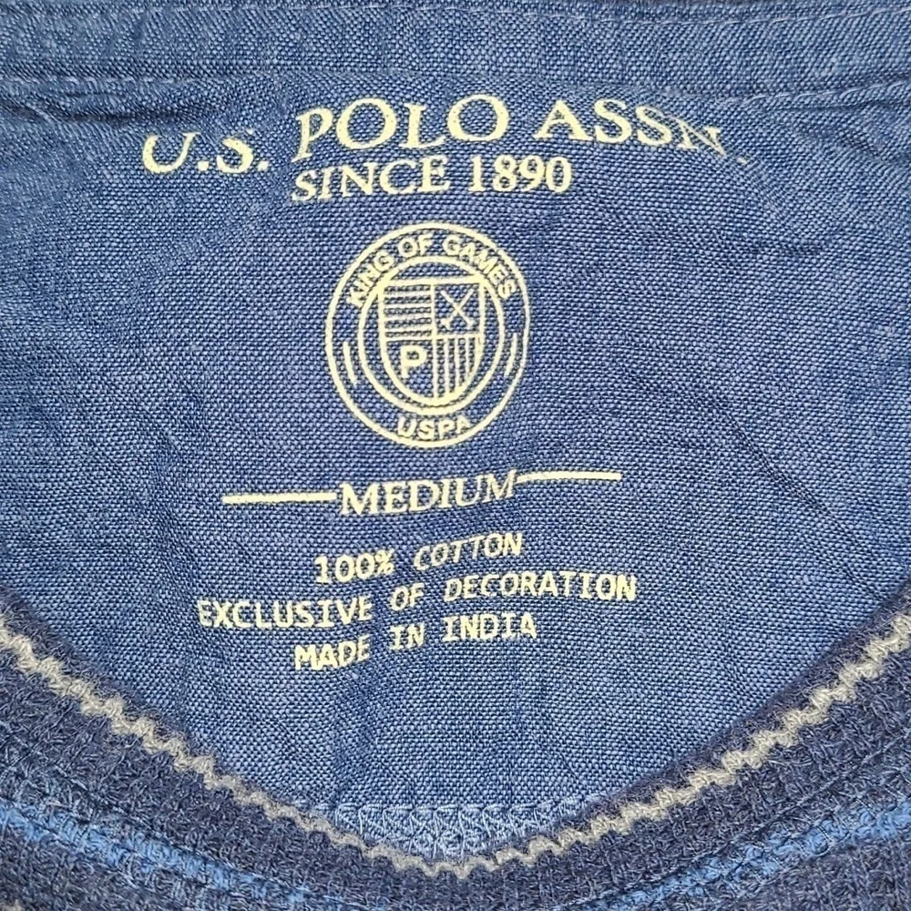 Men's US Polo Assn crew neck long sleeve shirt Size M - Picture 2 of 6